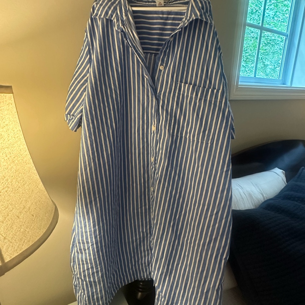 Old Navy Blue and White Striped Dress